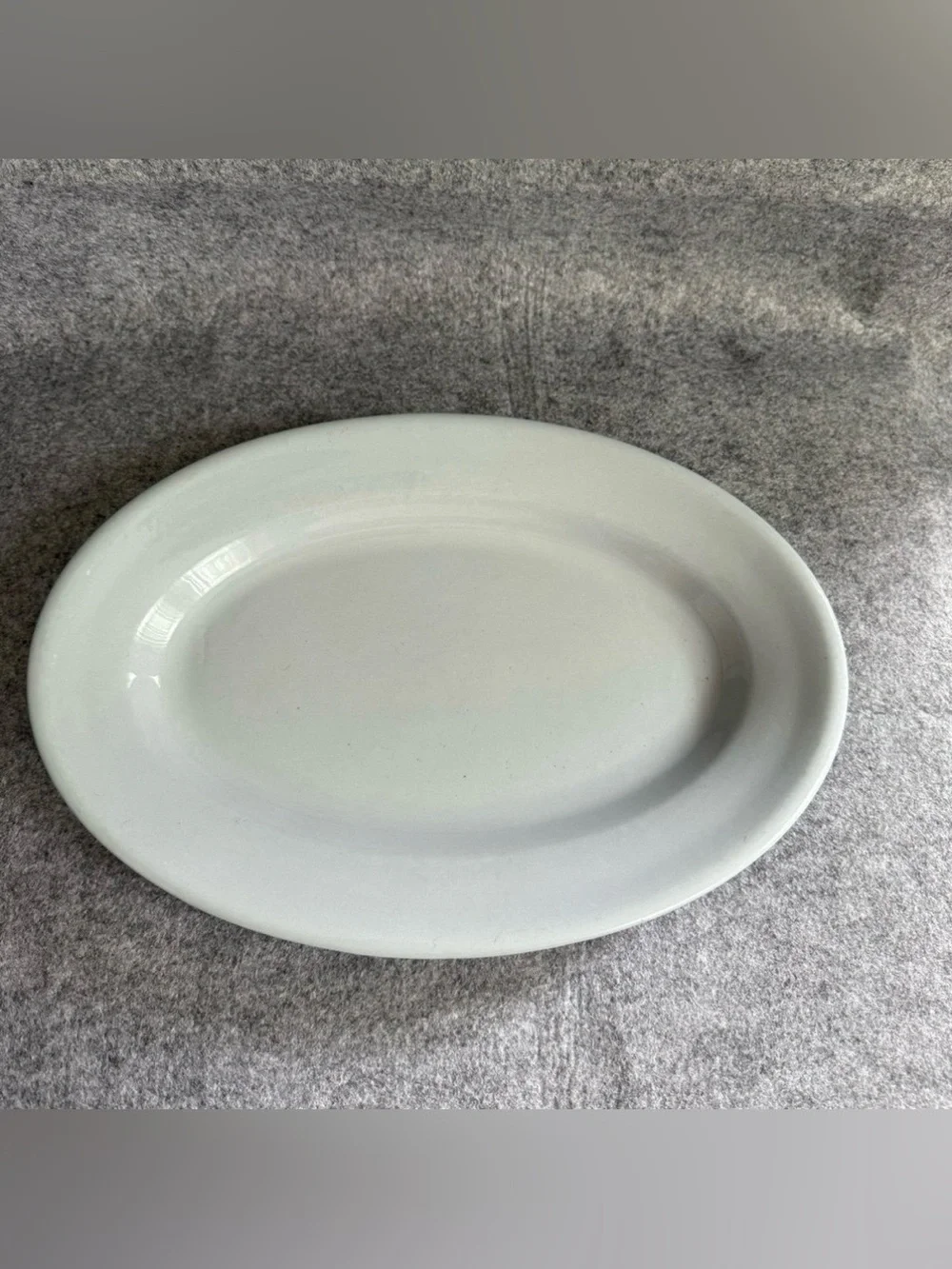 Vintage Buffalo China Blue Lune Ware Restaurant-Style Oval Platter